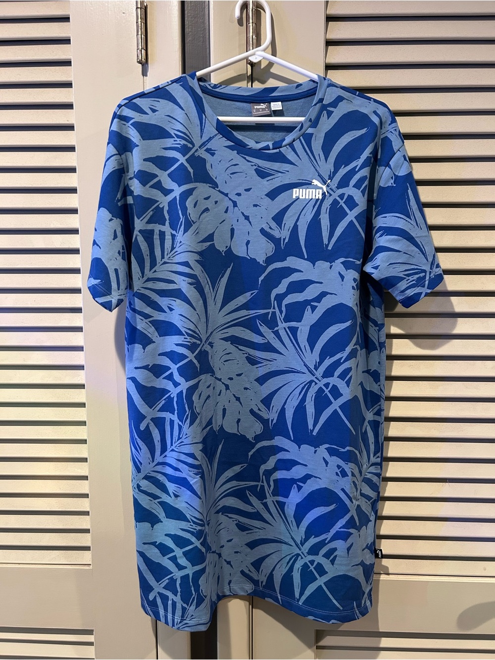 Puma Blue & Light Blue Graphic Crewneck Tee